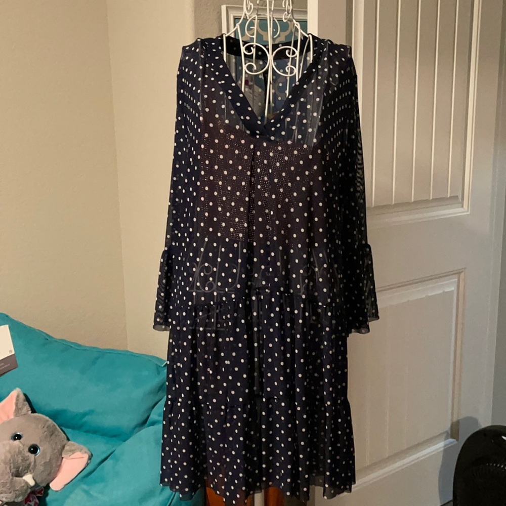 This is a blue and white dress